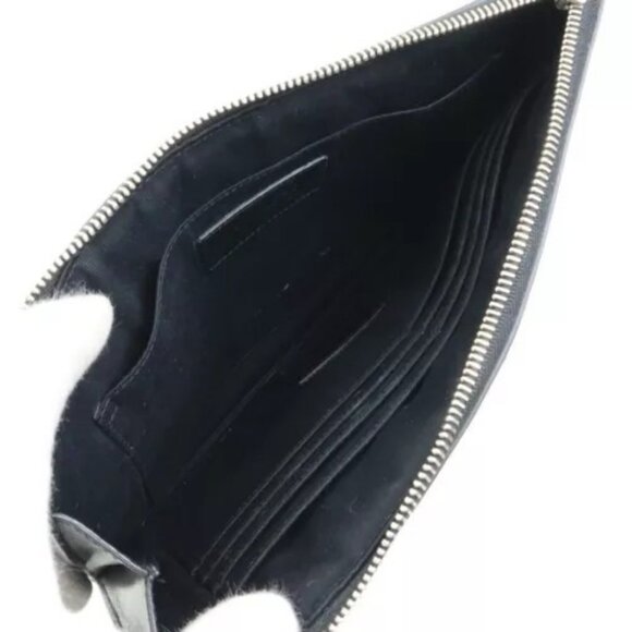 Auth SAINT LAURENT Clutch Bag Black/Multicolor Leather authentic - Picture 7 of 16